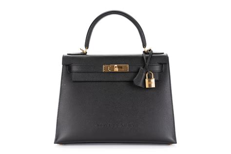 hermes kelly 28 black epsom sellier ghw
